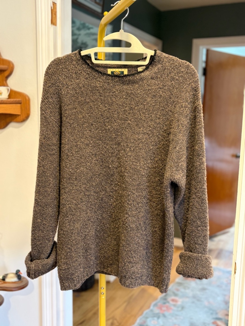 Joseph Abboud Vintage Wool Brown Crewneck Sweater
